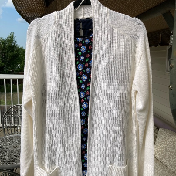 Olsen Open Front Wool Cashmere Blend Sweater NWT Size 12 Euro 42 - Picture 12 of 16